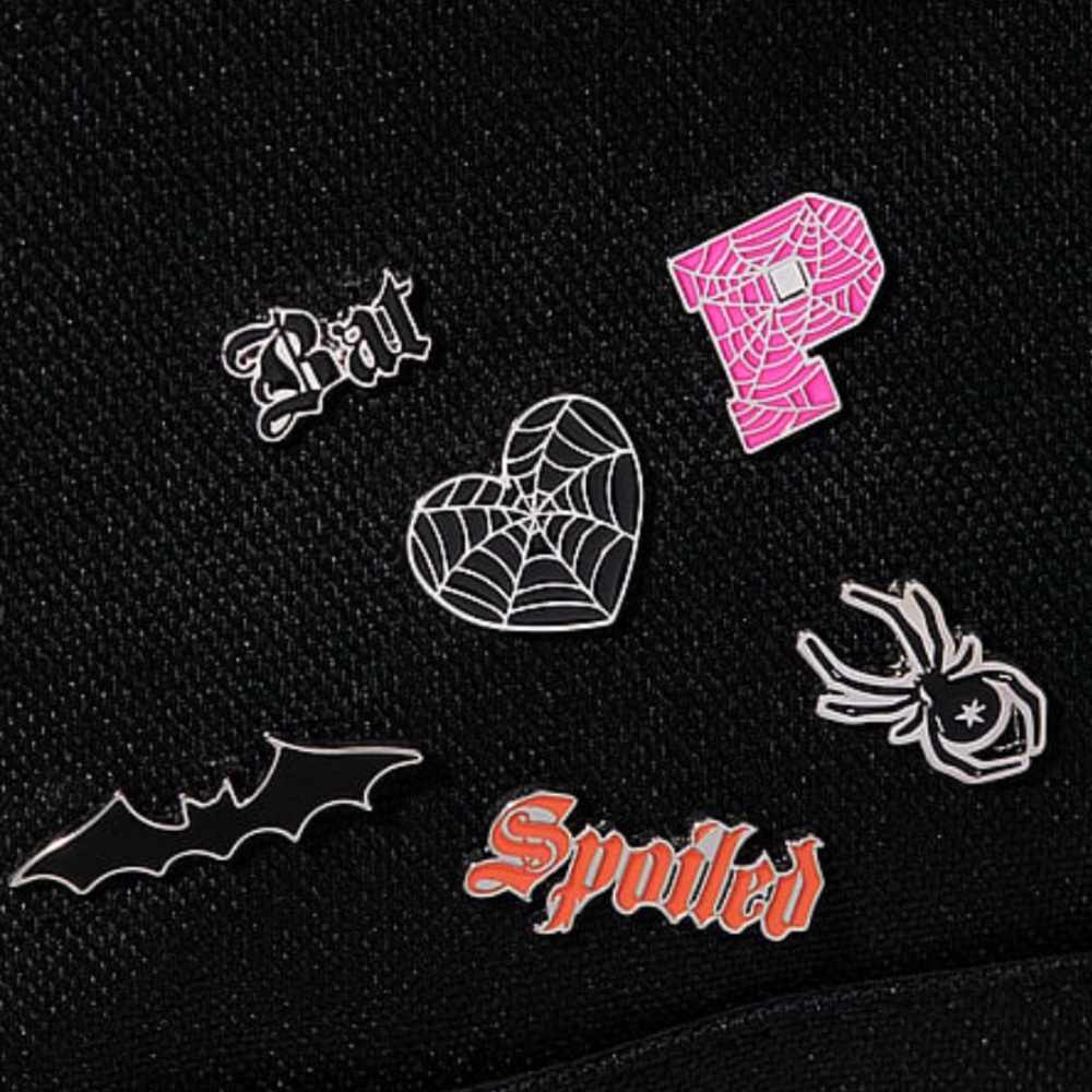 Pink Halloween 6- Piece Pin Set - Picture 2 of 4